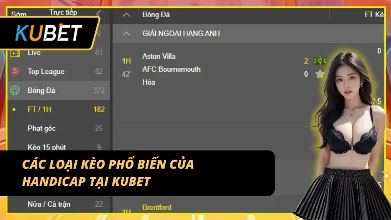 Loại kèo Handicap phổ biến chỉ có tại nhà cái Kubet