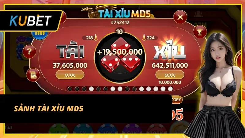 Sảnh tài Xỉu MD5 - Một trong những sảnh được yêu thích tại Tài Xỉu Kubet